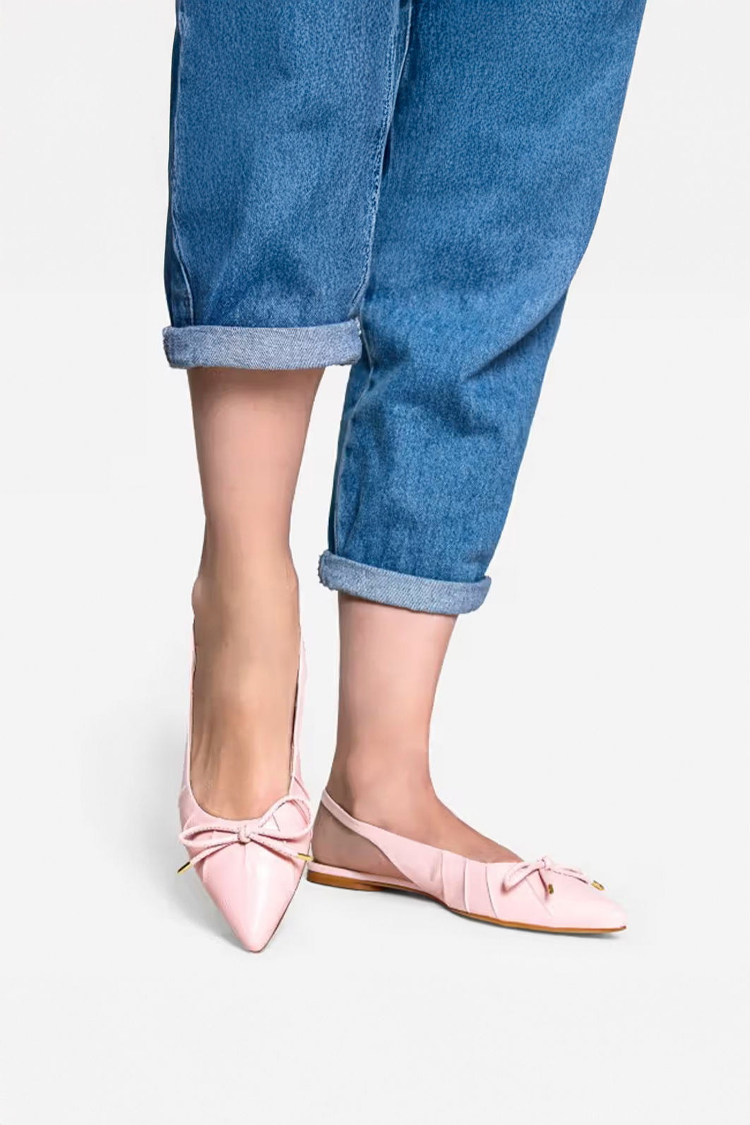 Slingback em Verniz Delicado Rose Slingback em Verniz Delicado Rose