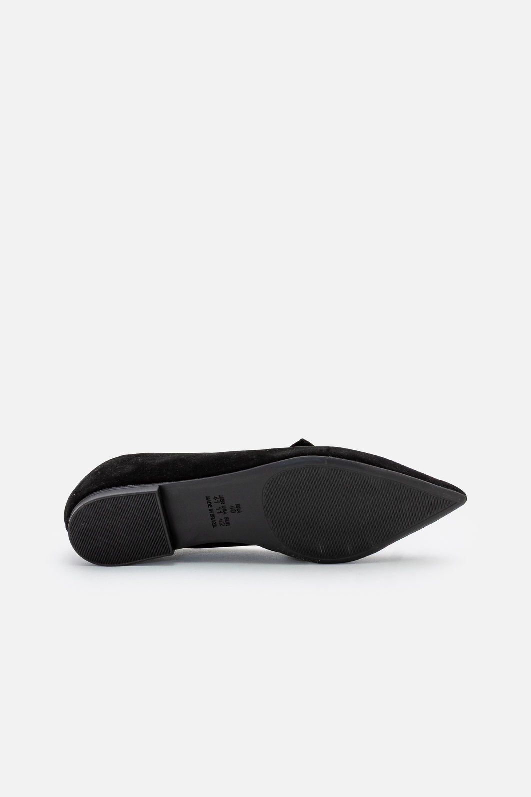 Sapatilha em Camurça com Laço Delicada Preta Sapatilha em Camurça com Laço Delicada Preta