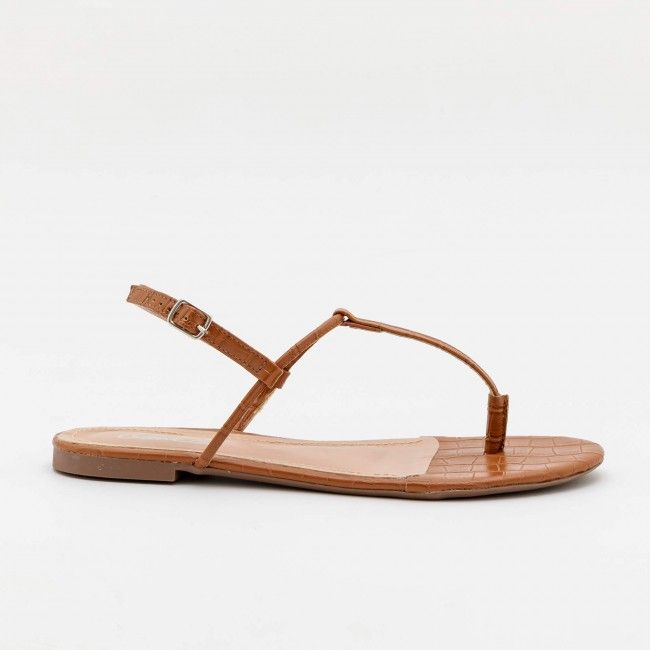 Rasteira Básica Tiras Minimalista Tostado Rasteira Básica Tiras Minimalista Tostado