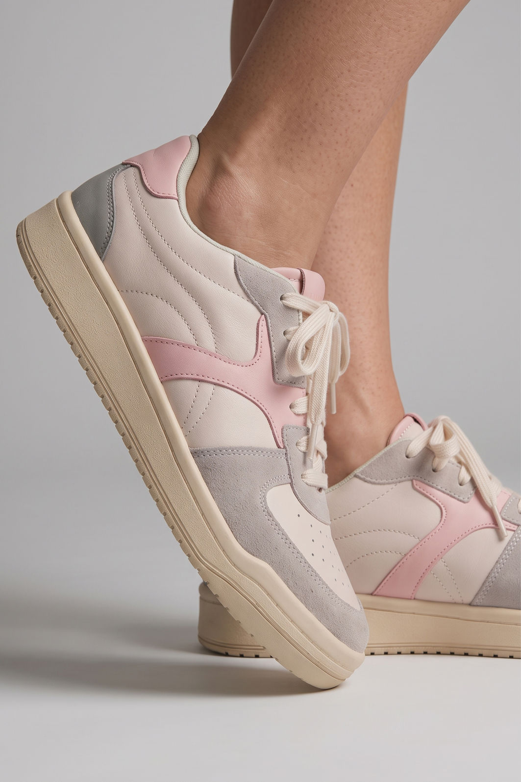 Tênis com Detalhes Estilosos Off White Tênis com Detalhes Estilosos Off White