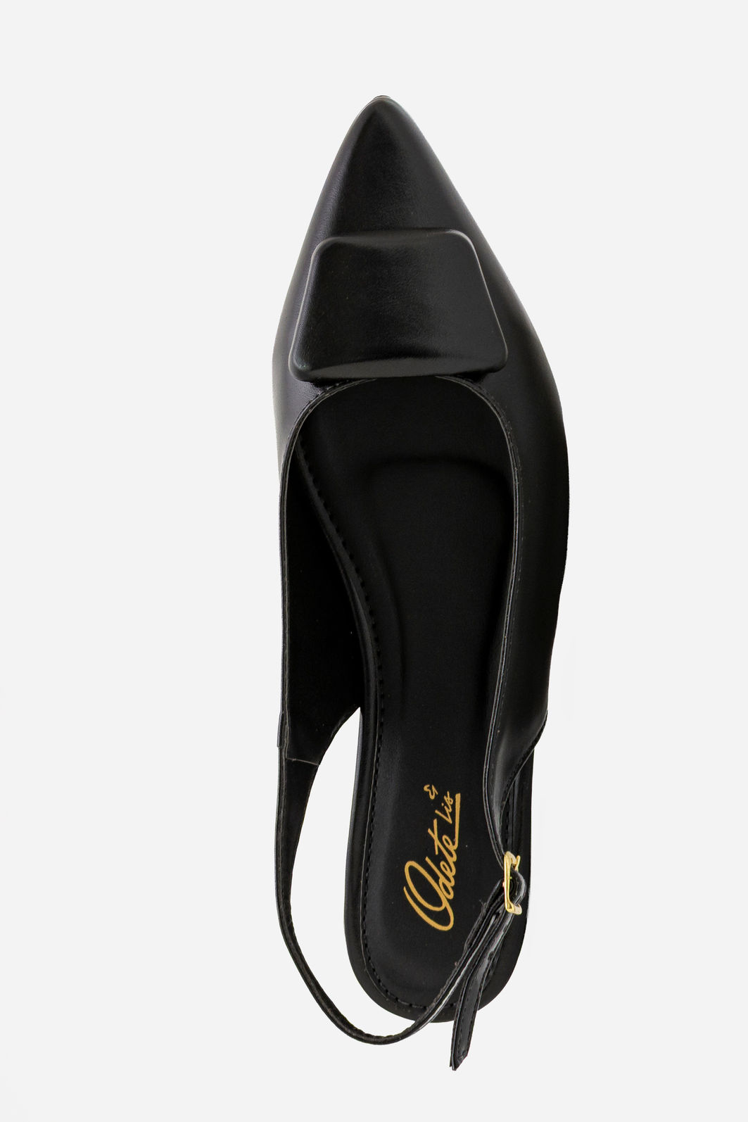 Chanel Rasteiro com Enfeite Preto Chanel Rasteiro com Enfeite Preto