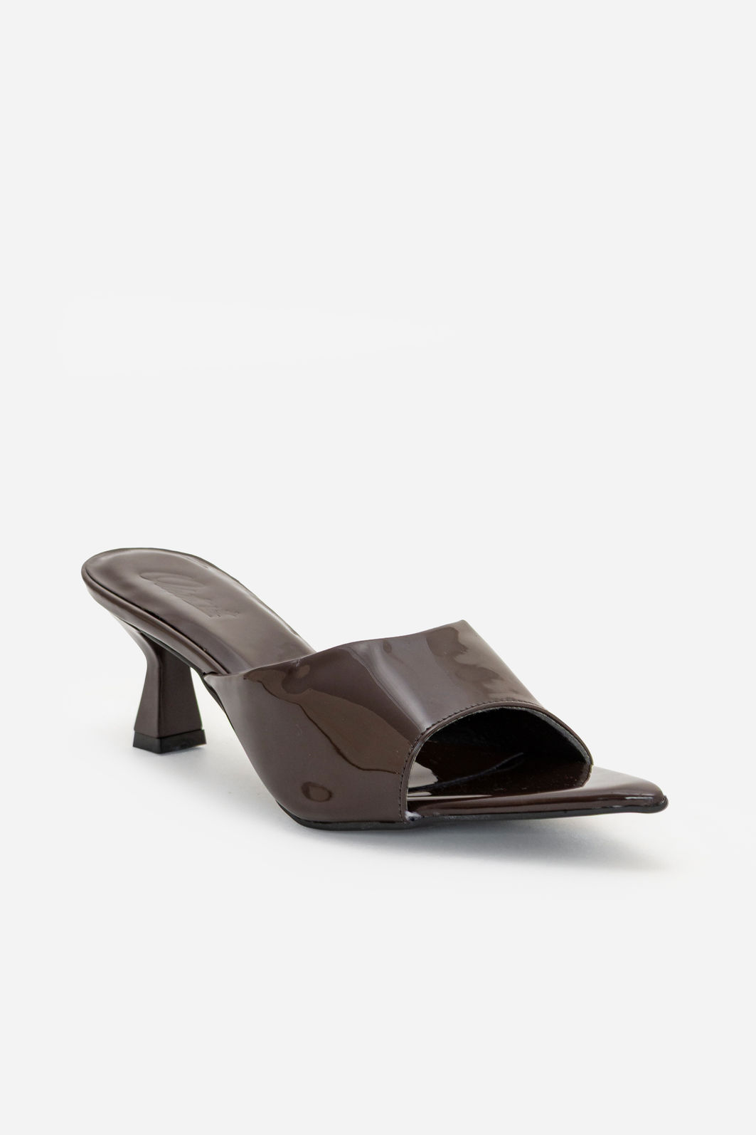 Mule com Tira Larga e Salto Taça Marrom Mule com Tira Larga e Salto Taça Marrom