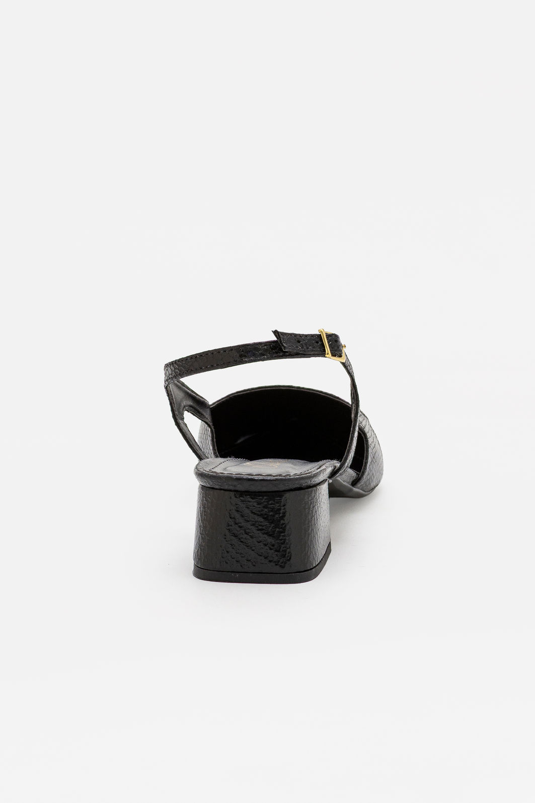 Chanel Texturizado com Salto Baixo Preto Chanel Texturizado com Salto Baixo Preto
