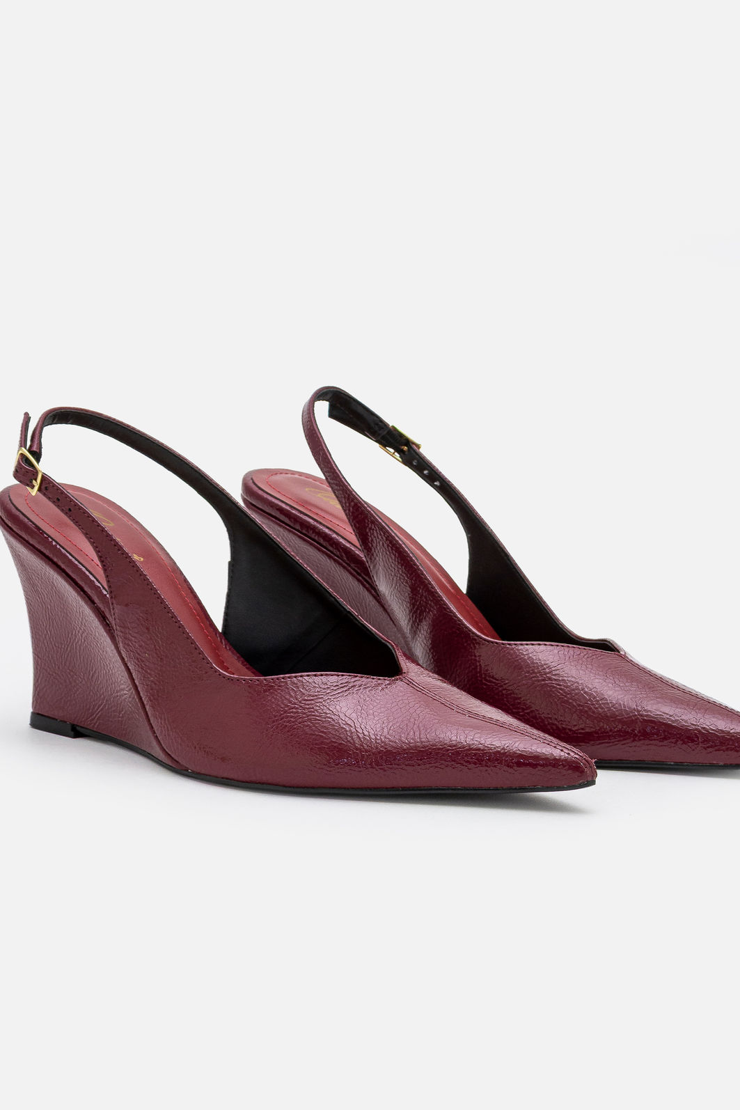 Slingback com Salto Anabela Bordo Slingback com Salto Anabela Bordo