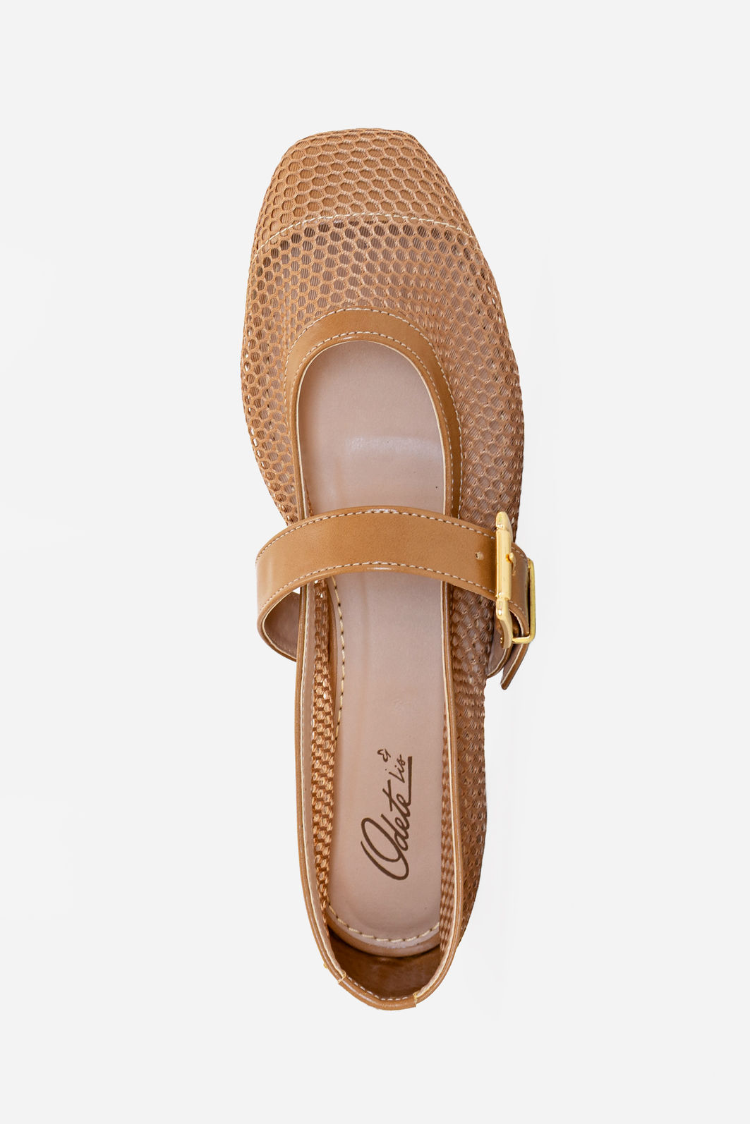 Sapatilha em Tela com Fivela Caramelo Sapatilha em Tela com Fivela Caramelo