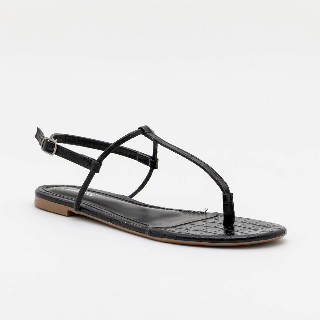 Rasteira Básica Tiras Minimalista Preta Rasteira Básica Tiras Minimalista Preta