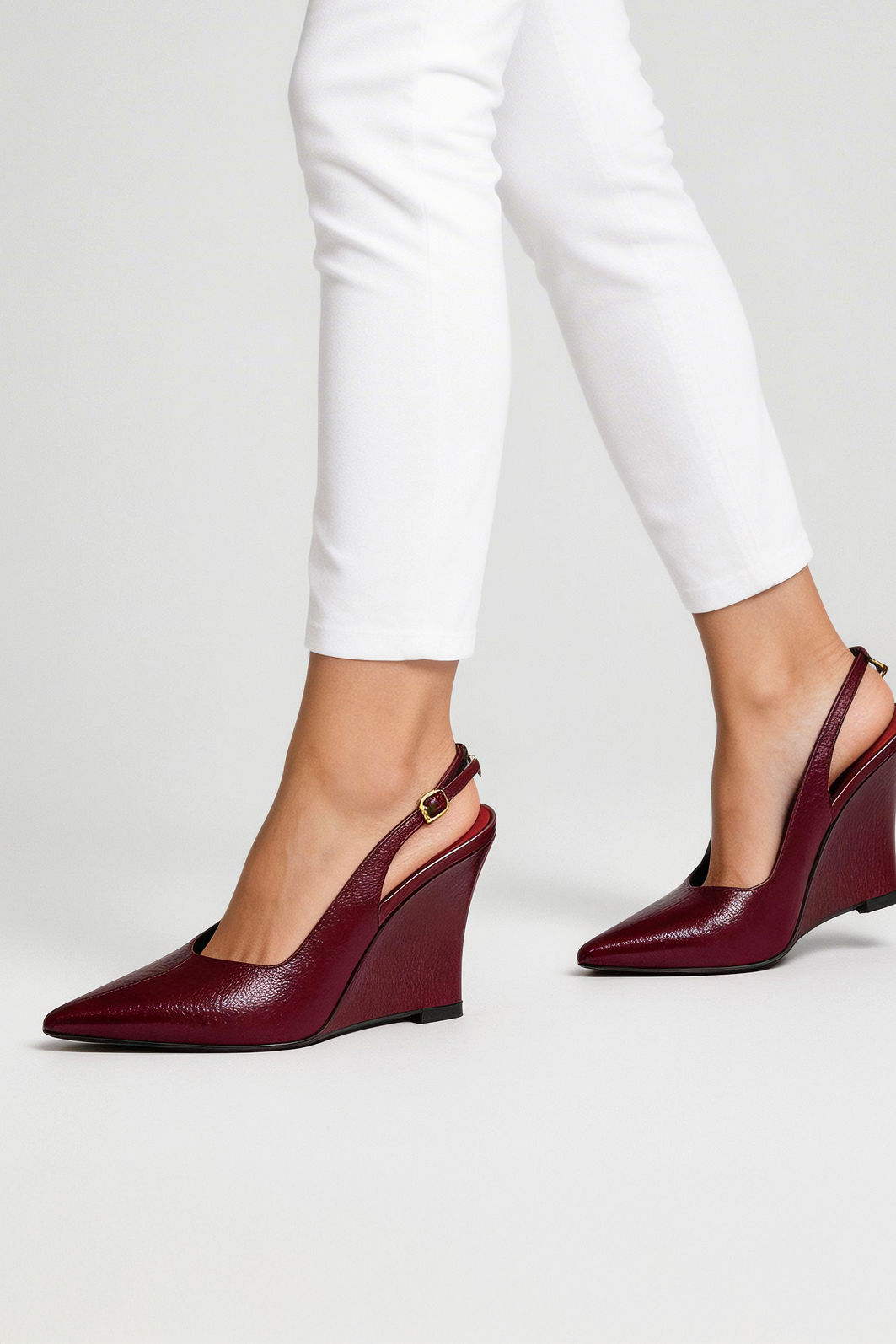 Slingback com Salto Anabela Bordo Slingback com Salto Anabela Bordo