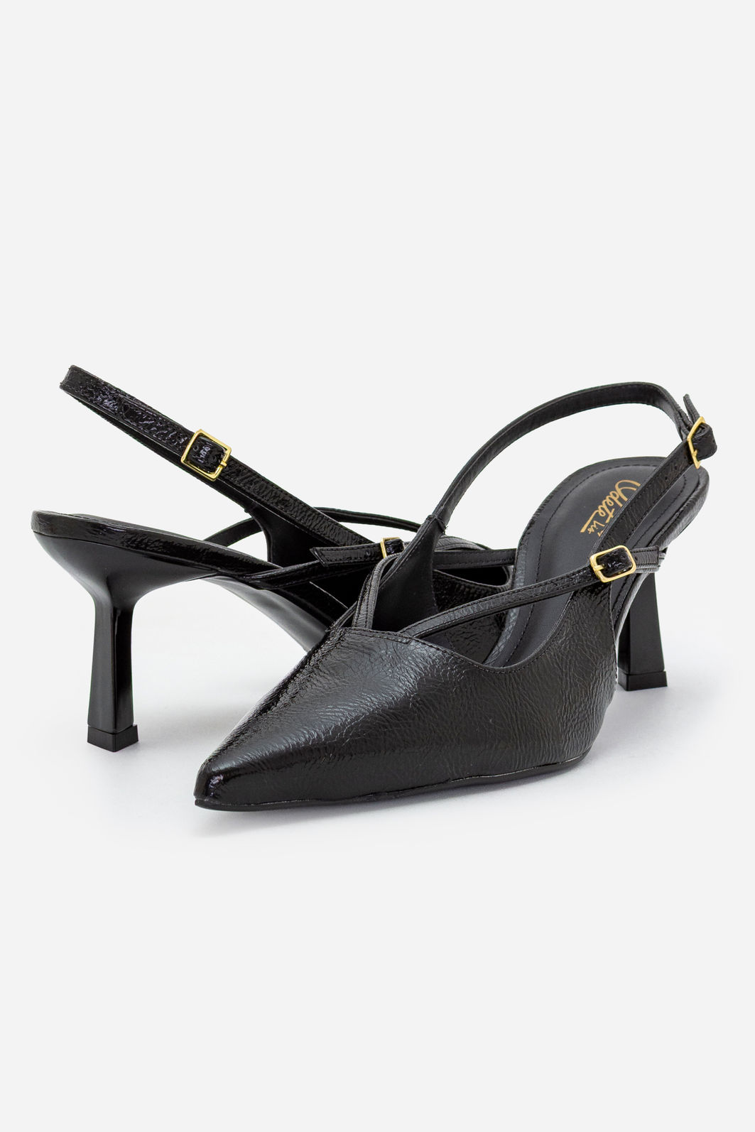 Chanel com Salto Geométrico Preto Chanel com Salto Geométrico Preto