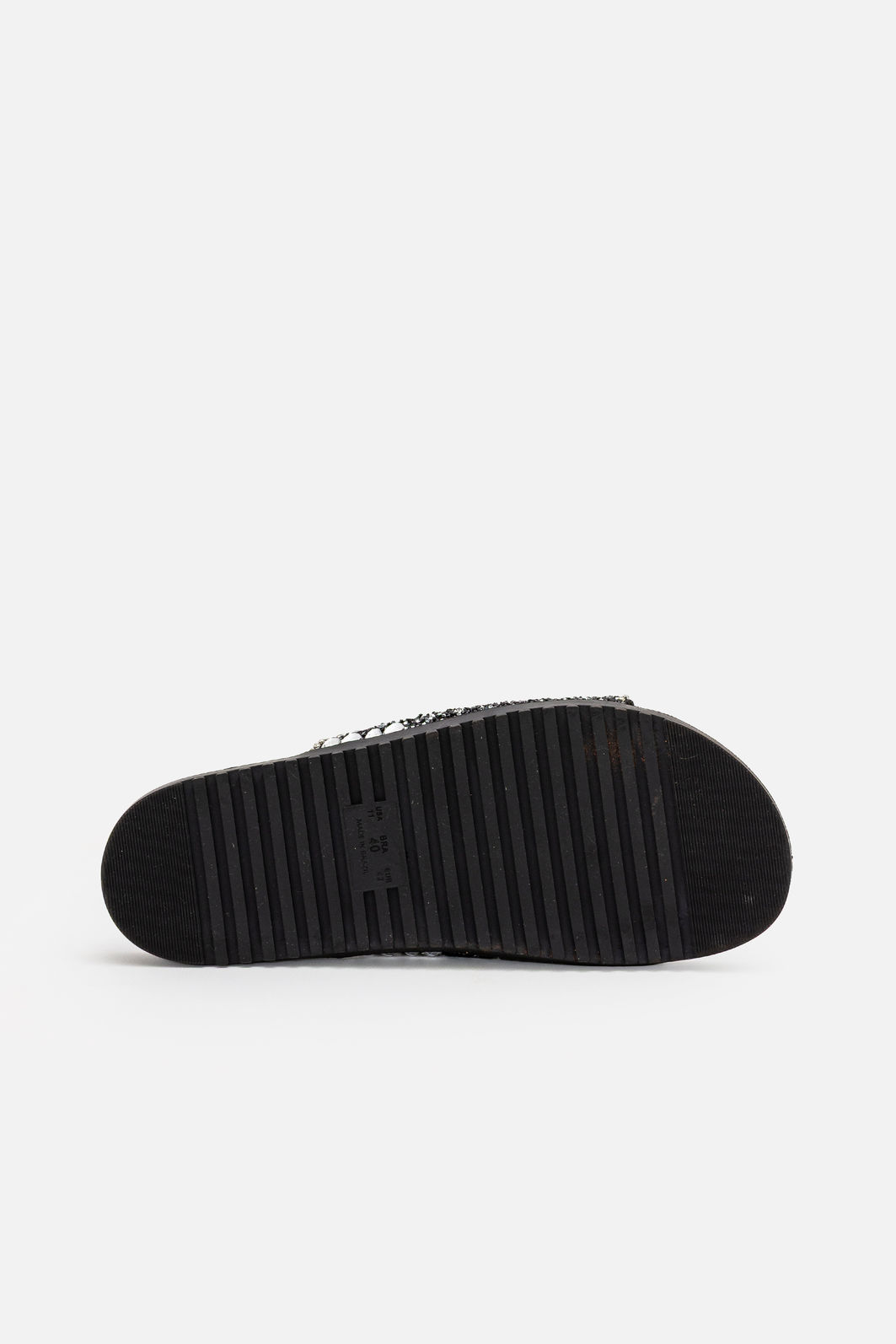 Papete Prática com Fivelas e Cristais Preta Papete Prática com Fivelas e Cristais Preta