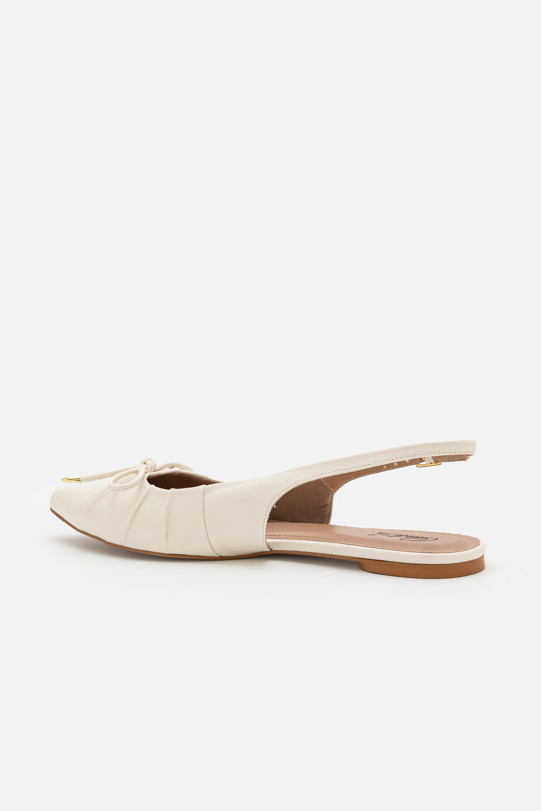 Slingback em Verniz Delicado Off White Slingback em Verniz Delicado Off White