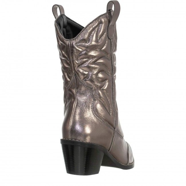 Bota Western Bordada Cano Longo Chumbo