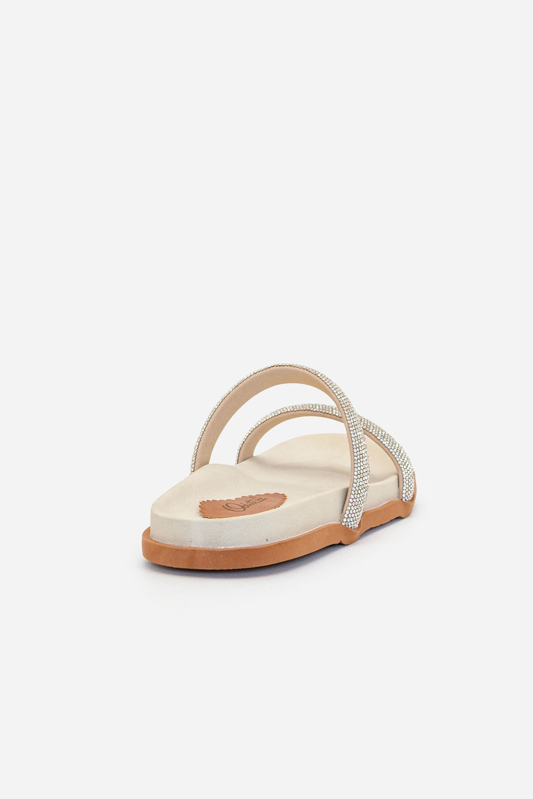Papete com Tiras em Brilho Off White Papete com Tiras em Brilho Off White