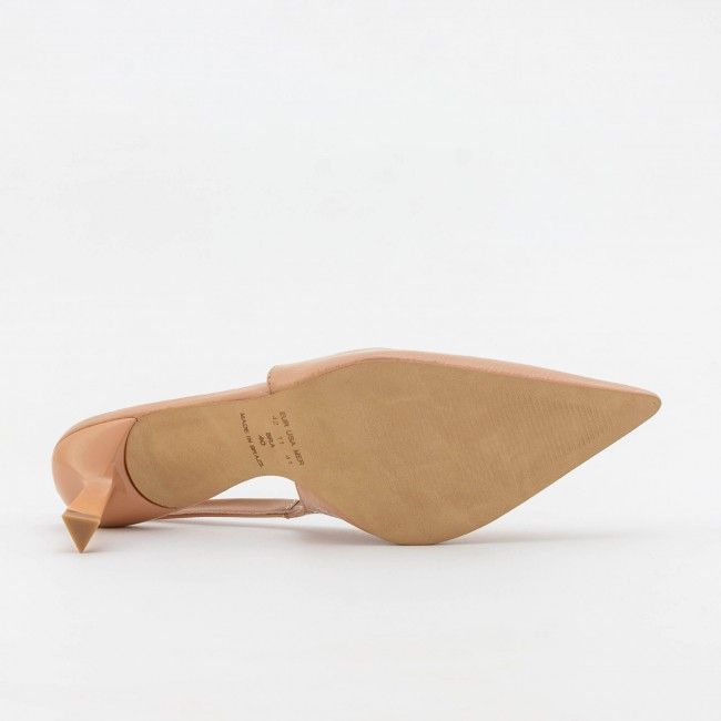 Slingback com Fivela e Salto Geométrico Amêndoa Slingback com Fivela e Salto Geométrico Amêndoa