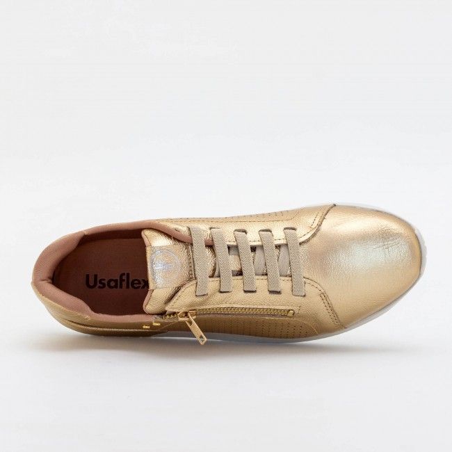 Tênis Usaflex Confortável e Prático Ouro Tênis Usaflex Confortável e Prático Ouro