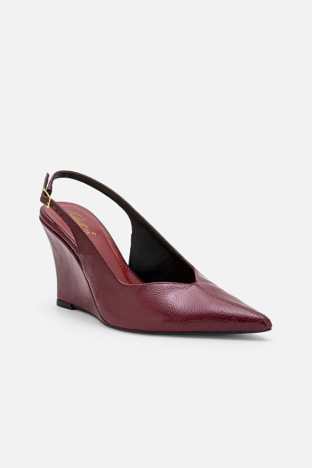 Slingback com Salto Anabela Bordo Slingback com Salto Anabela Bordo