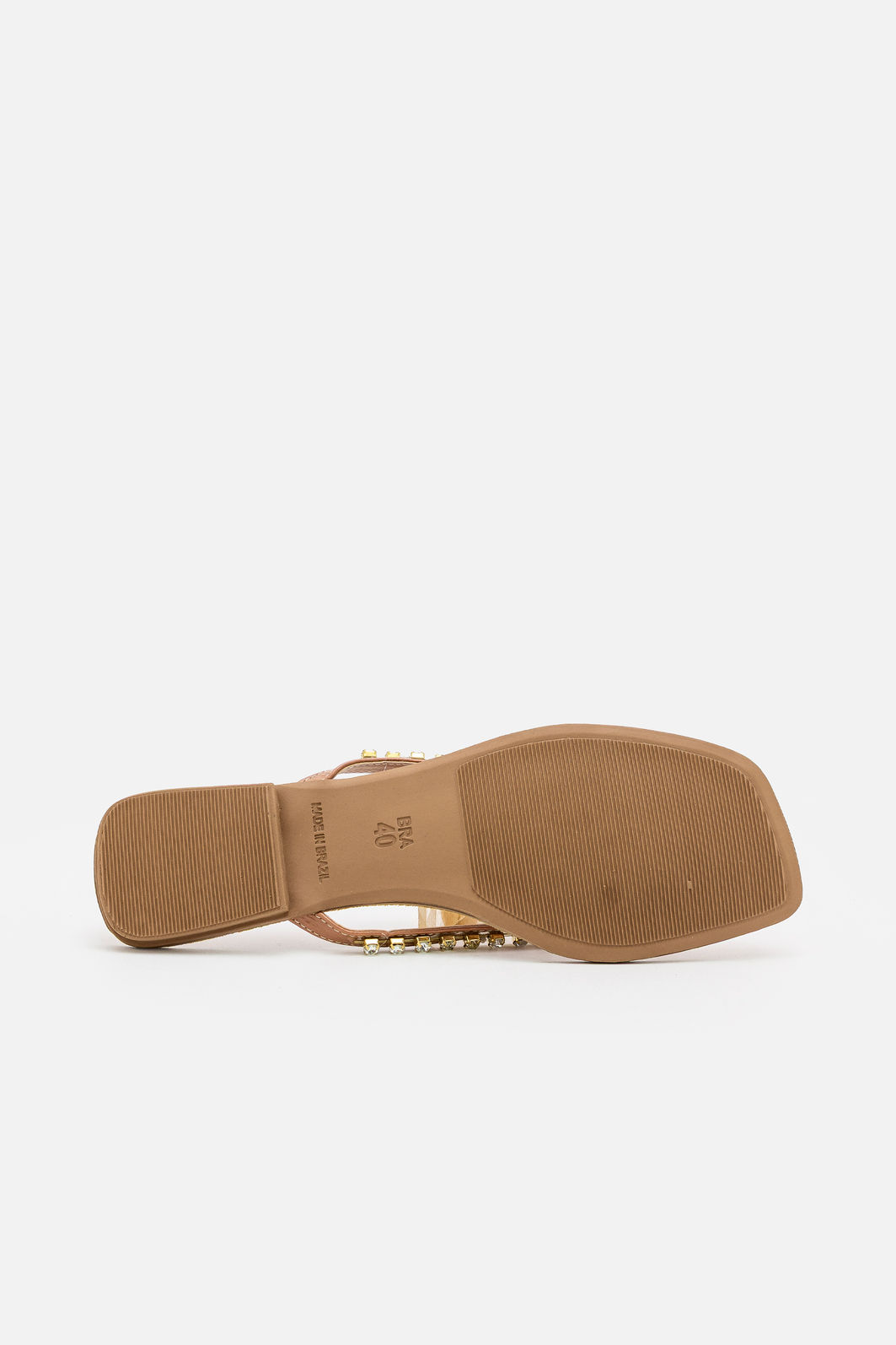 Rasteira com Strass Delicada Amêndoa Rasteira com Strass Delicada Amêndoa