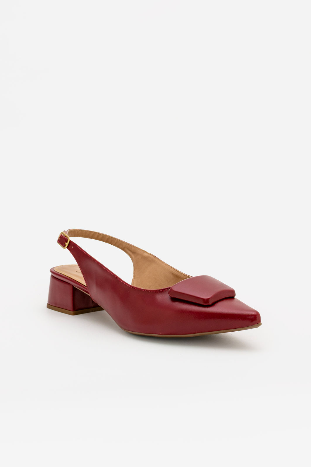Chanel com Enfeite e Salto Baixo Bordo