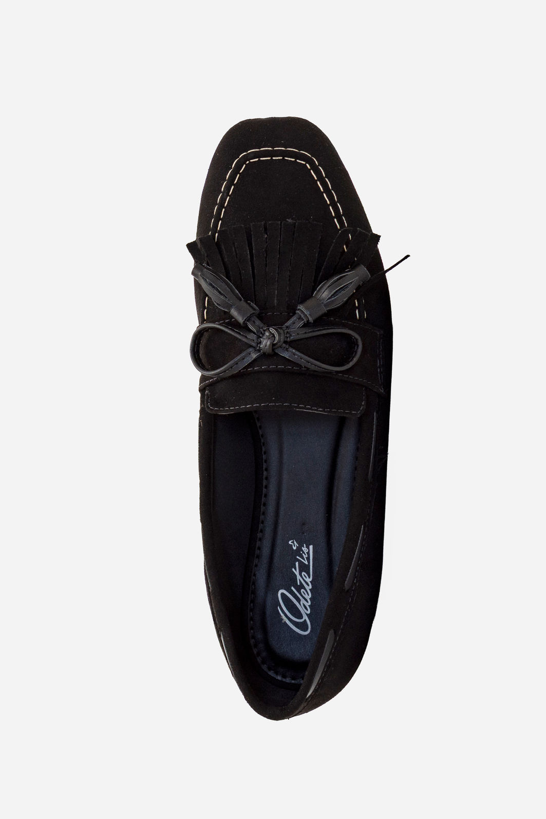 Mocassim em Camurça com Franja Preto Mocassim em Camurça com Franja Preto