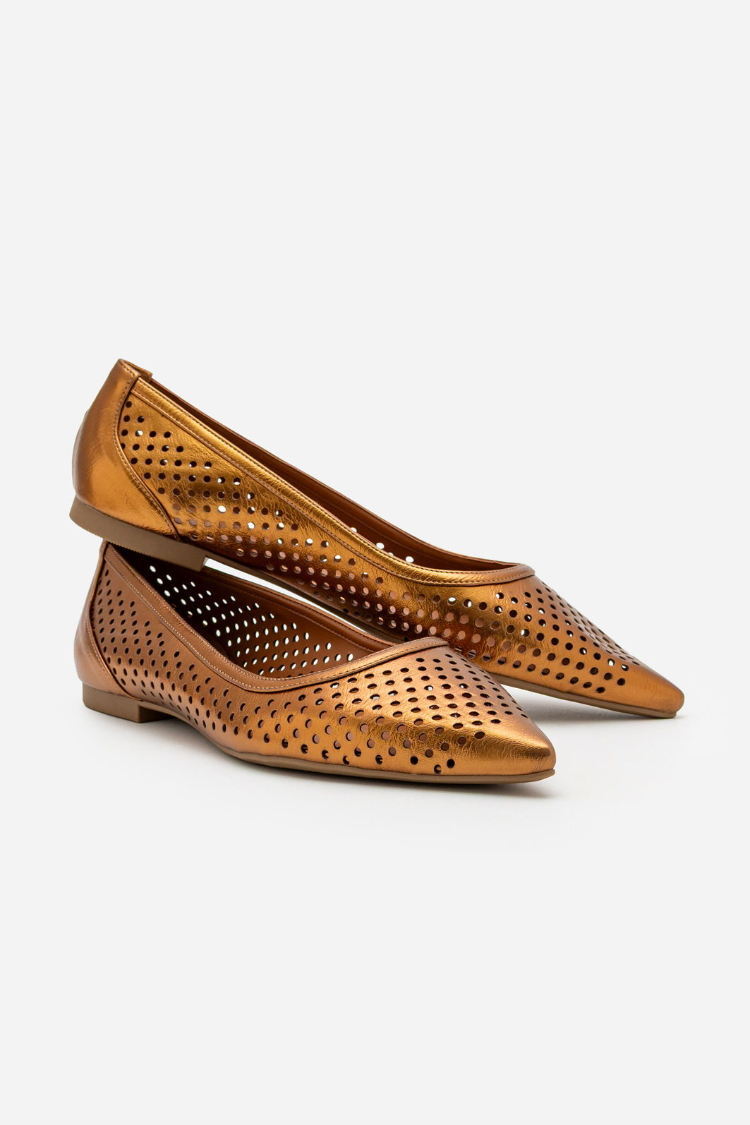 Sapatilha Delicada com Bico Fino Bronze Sapatilha Delicada com Bico Fino Bronze
