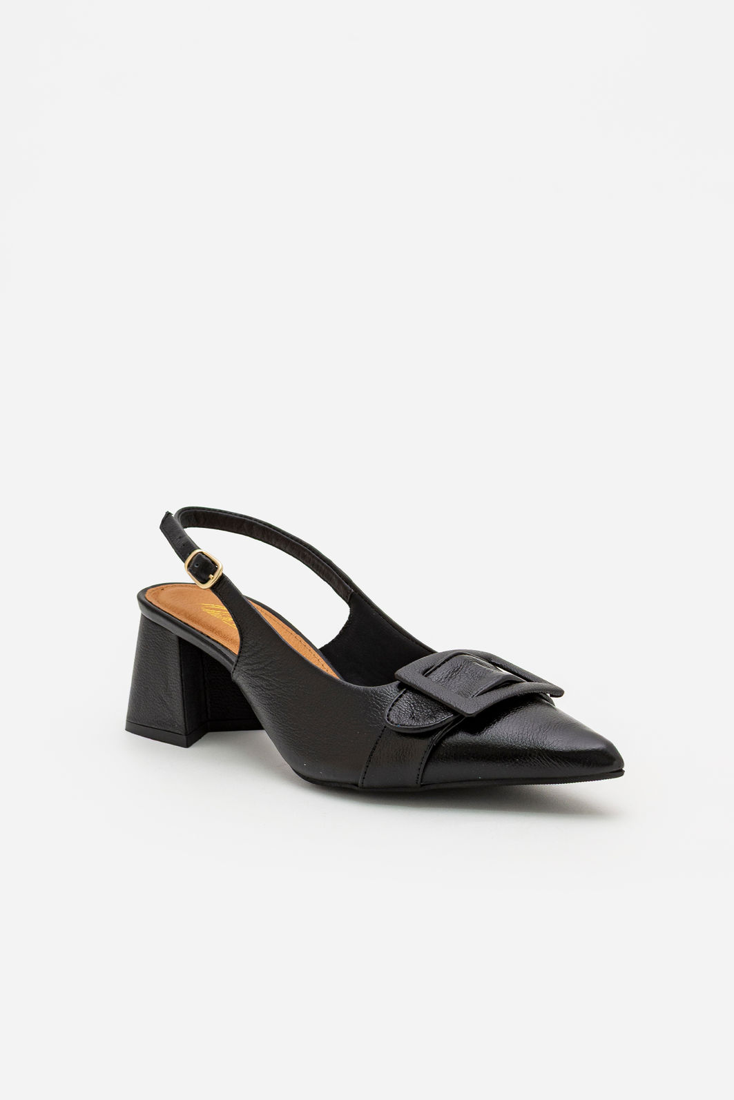 Chanel em Couro com Fivela e Salto Bloco Preto Chanel em Couro com Fivela e Salto Bloco Preto