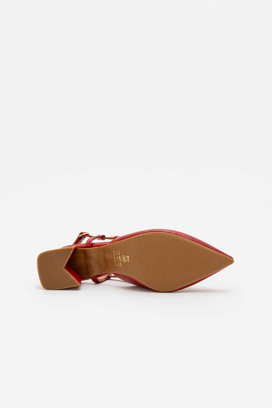 Chanel em Couro com Salto Bloco Vermelho Chanel em Couro com Salto Bloco Vermelho