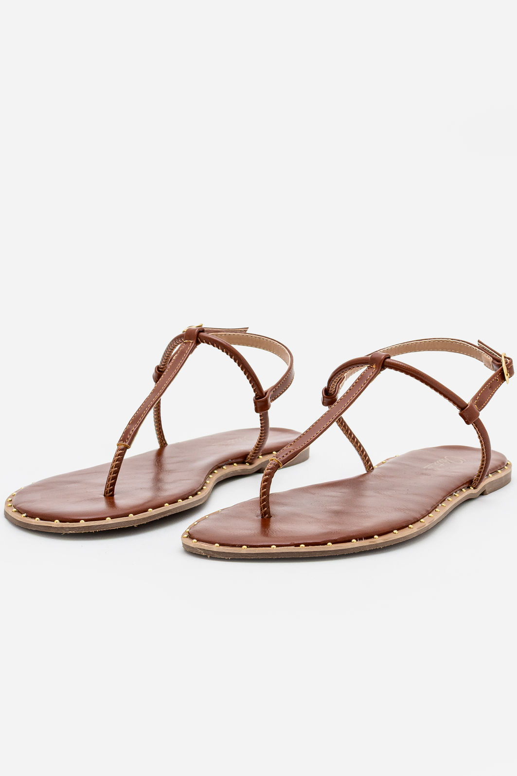 Rasteira Minimalista com Vira e Rebites Tostado Rasteira Minimalista com Vira e Rebites Tostado