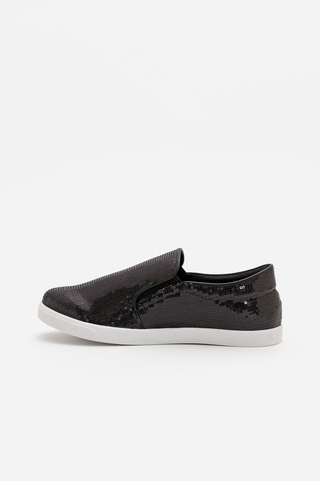 Tênis Slip On com Paetê Preto Tênis Slip On com Paetê Preto