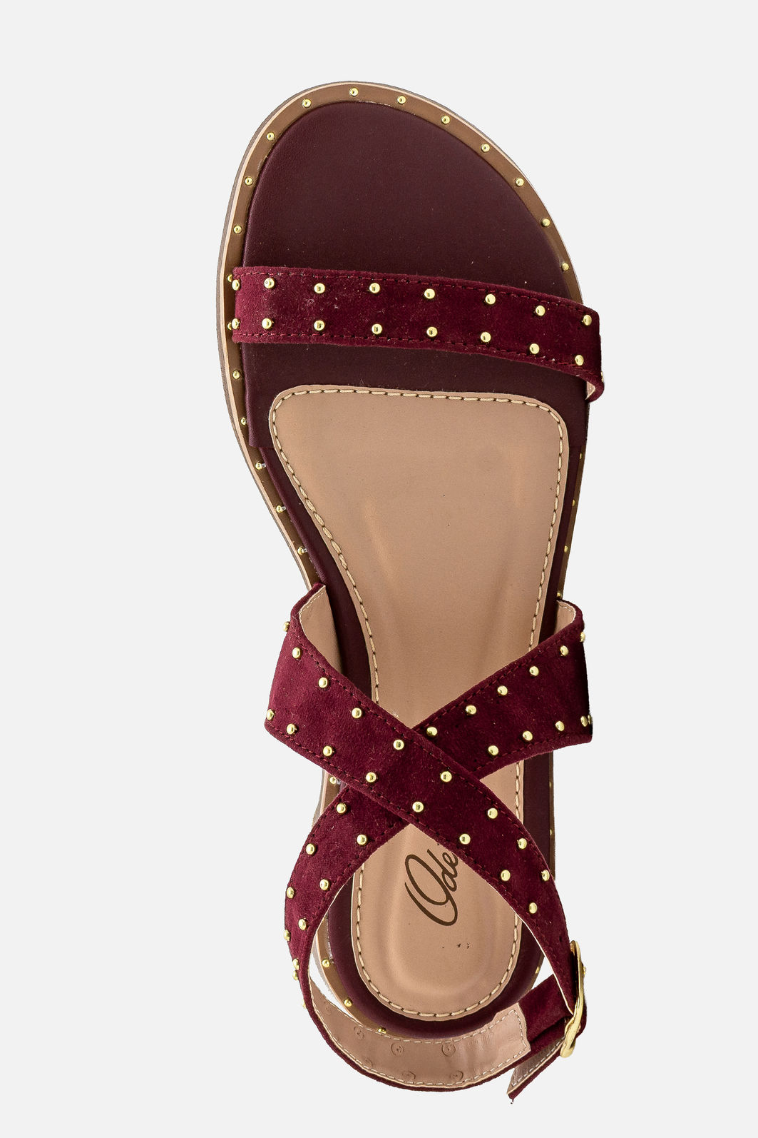 Rasteira Estilosa com Rebites Bordo Rasteira Estilosa com Rebites Bordo