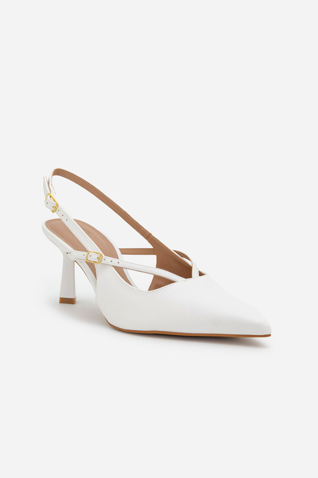 Chanel com Salto Geométrico Branco Chanel com Salto Geométrico Branco