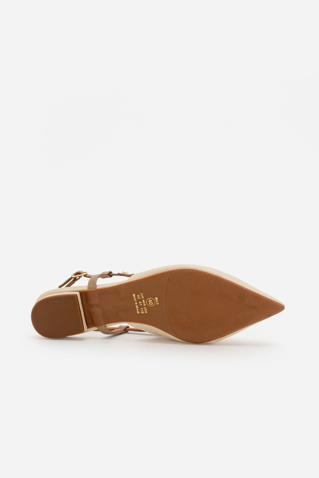 Slingback Elegante em Couro Off White Slingback Elegante em Couro Off White