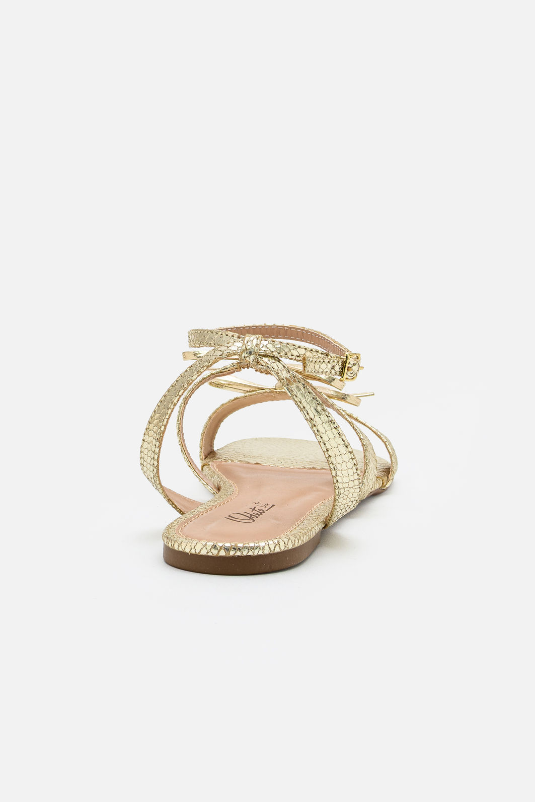 Rasteira com Lacinhos e Tornozeleira Ouro Rasteira com Lacinhos e Tornozeleira Ouro