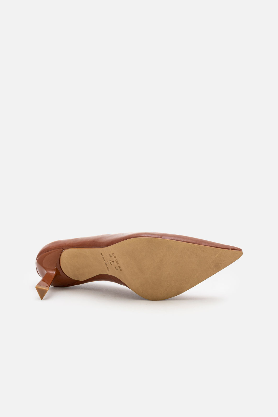Scarpin Clássico com Salto Geométrico Tostado Scarpin Clássico com Salto Geométrico Tostado