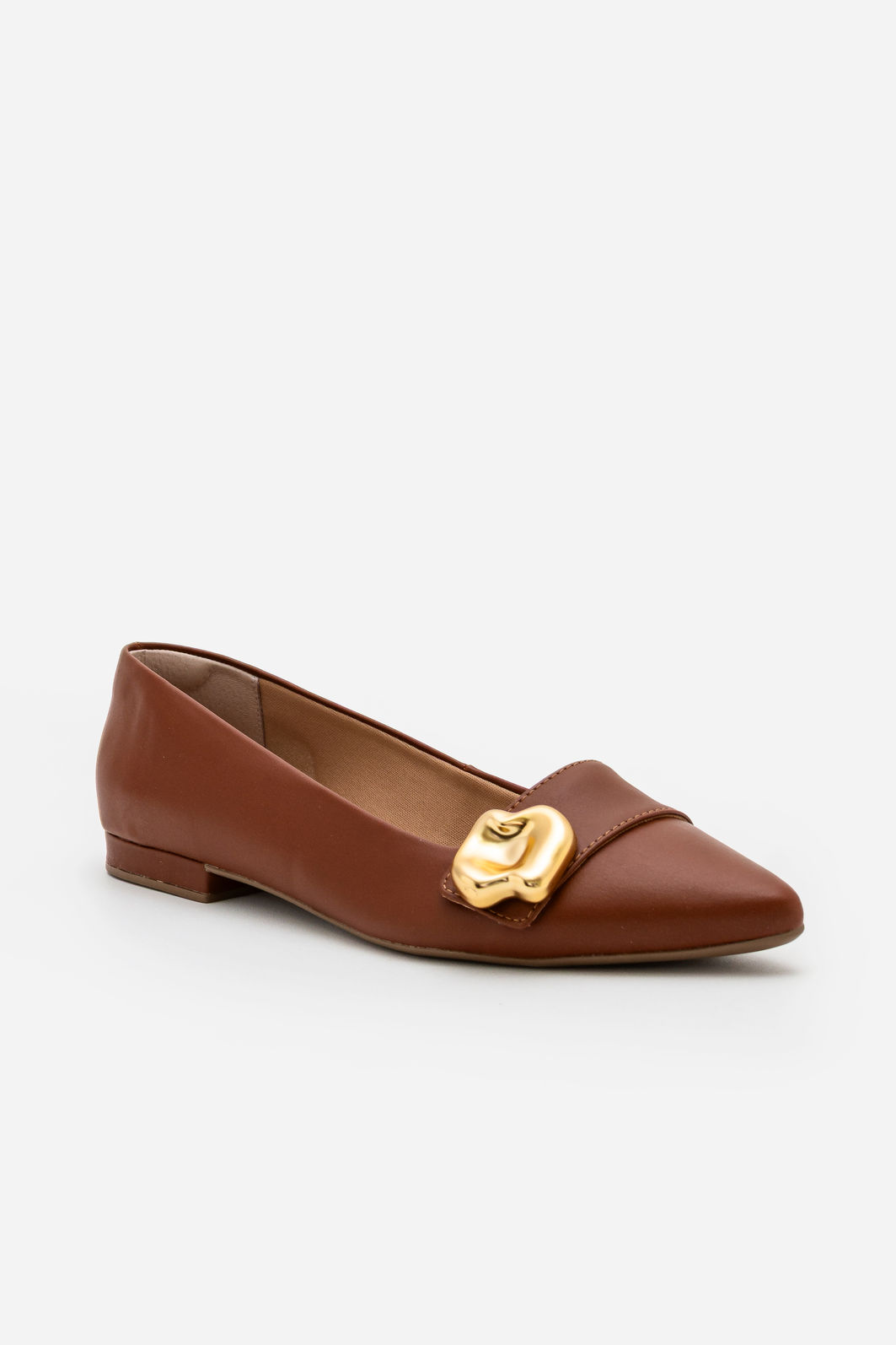 Sapatilha com Enfeite Orgânico Café Sapatilha com Enfeite Orgânico Café