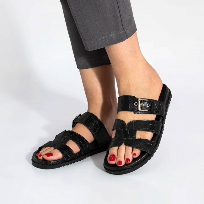 Papete Prática H Croco Preta Papete Prática H Croco Preta