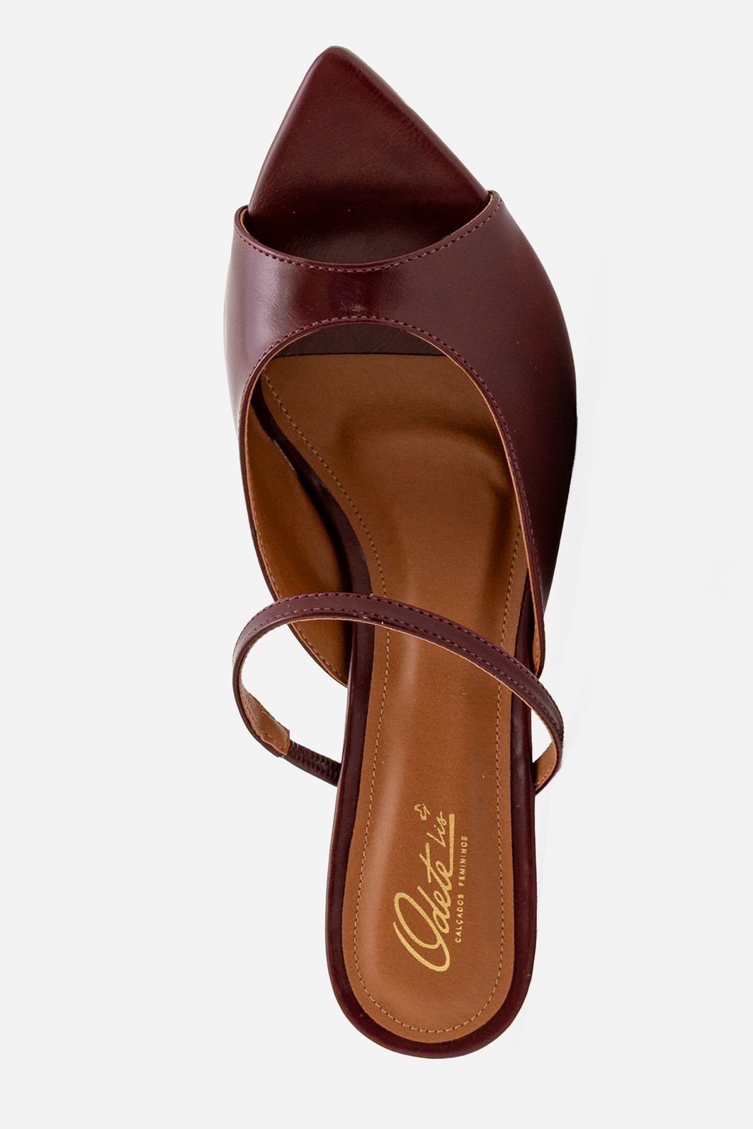 Mule com Salto Taça Elegante Bordo