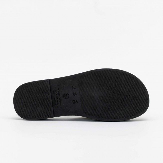 Mule Flatform Tiras Cruzadas com Strass Preto Mule Flatform Tiras Cruzadas com Strass Preto