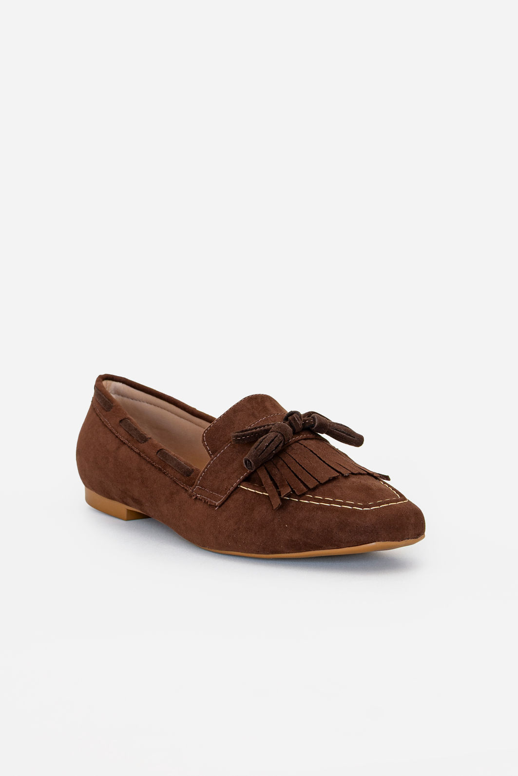 Mocassim em Camurça com Franja Marrom Mocassim em Camurça com Franja Marrom