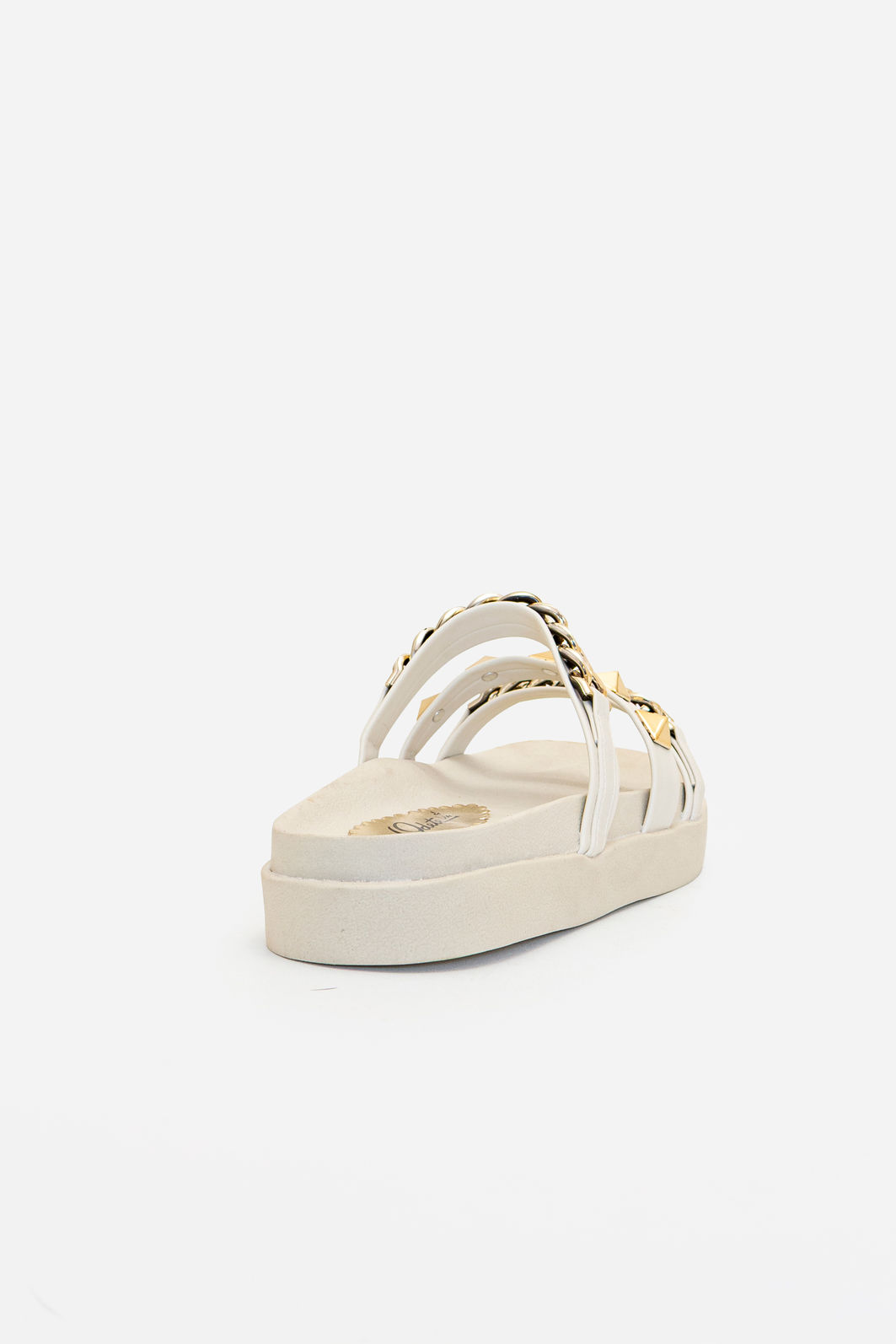 Papete com Metais e Solado Alto Off White Papete com Metais e Solado Alto Off White