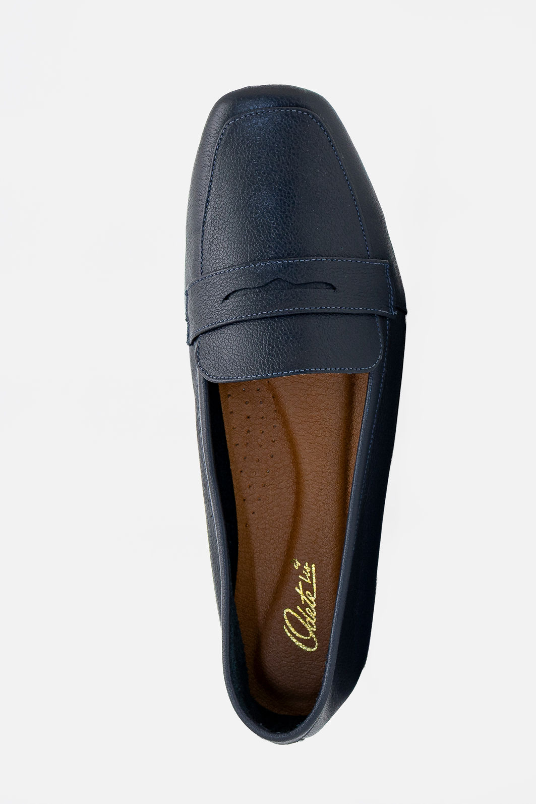 Mocassim Elegante em Couro Marinho Mocassim Elegante em Couro Marinho