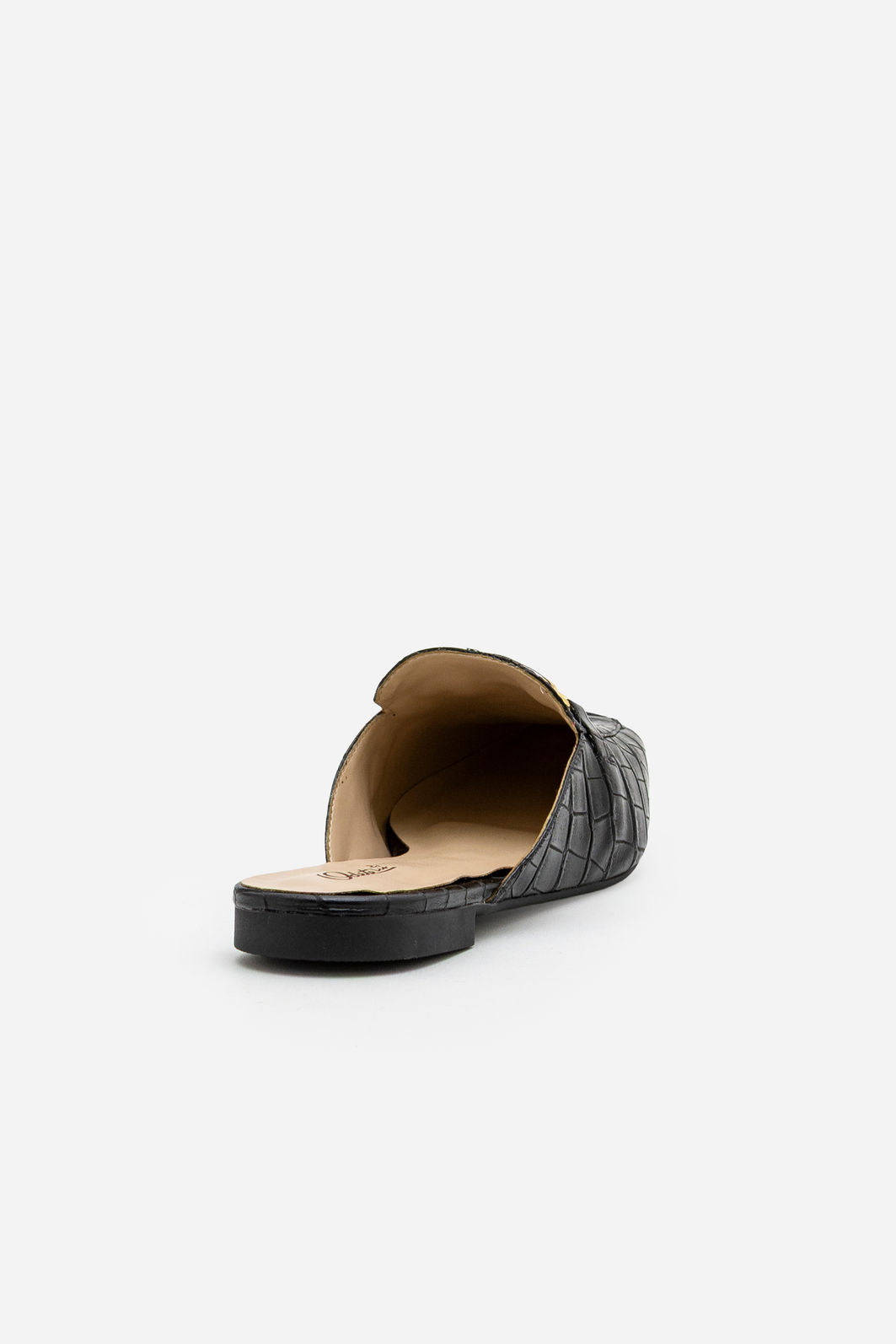 Mule em Croco com Horsebit Preta Mule em Croco com Horsebit Preta
