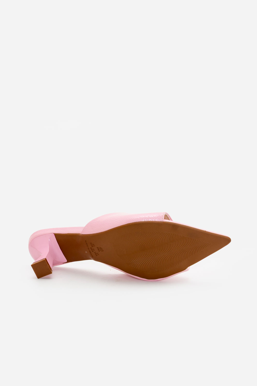 Mule com Tira Larga e Salto Taça Rosa Claro Mule com Tira Larga e Salto Taça Rosa Claro