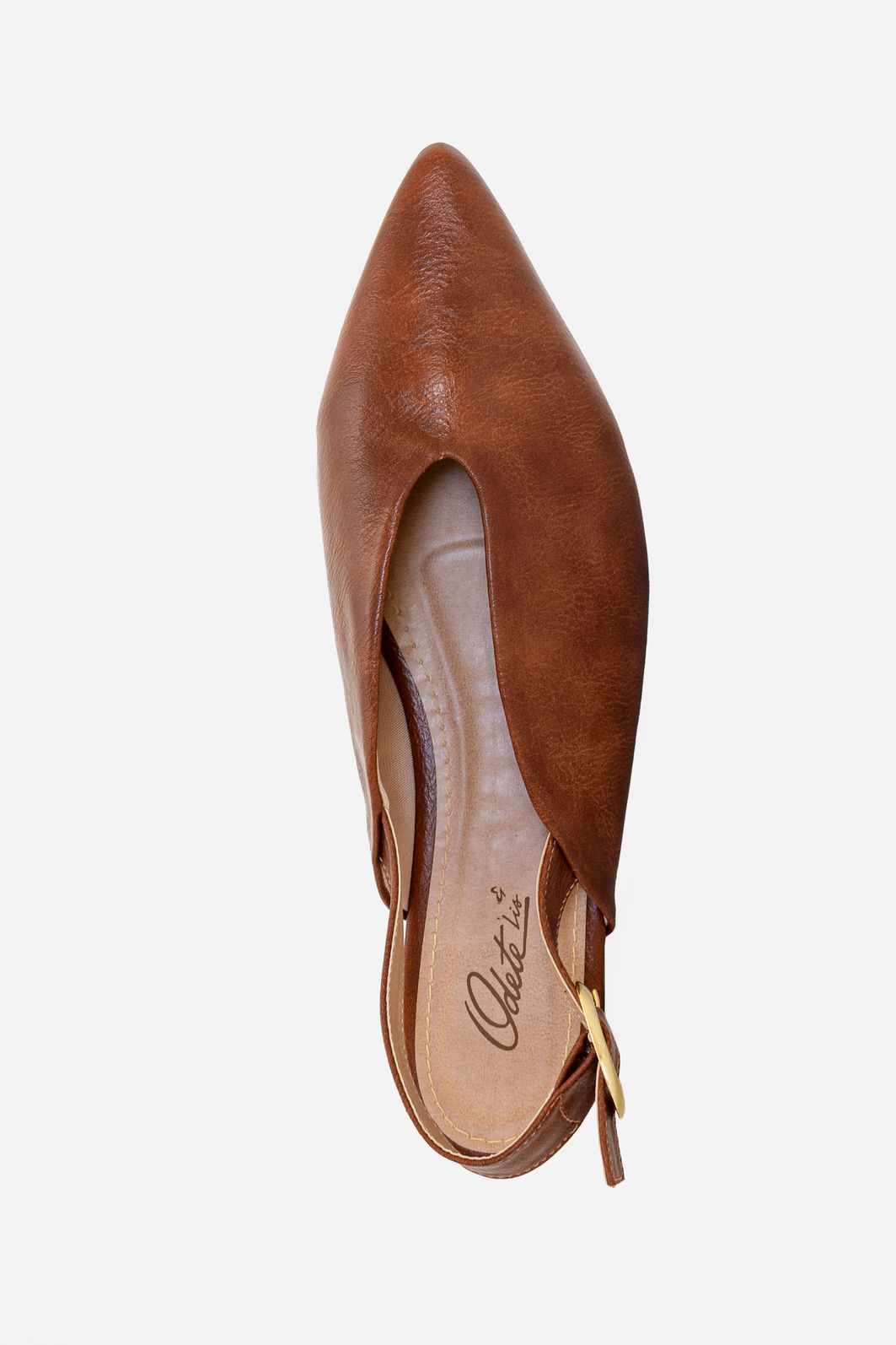 Slingback com Decote Tostado Slingback com Decote Tostado