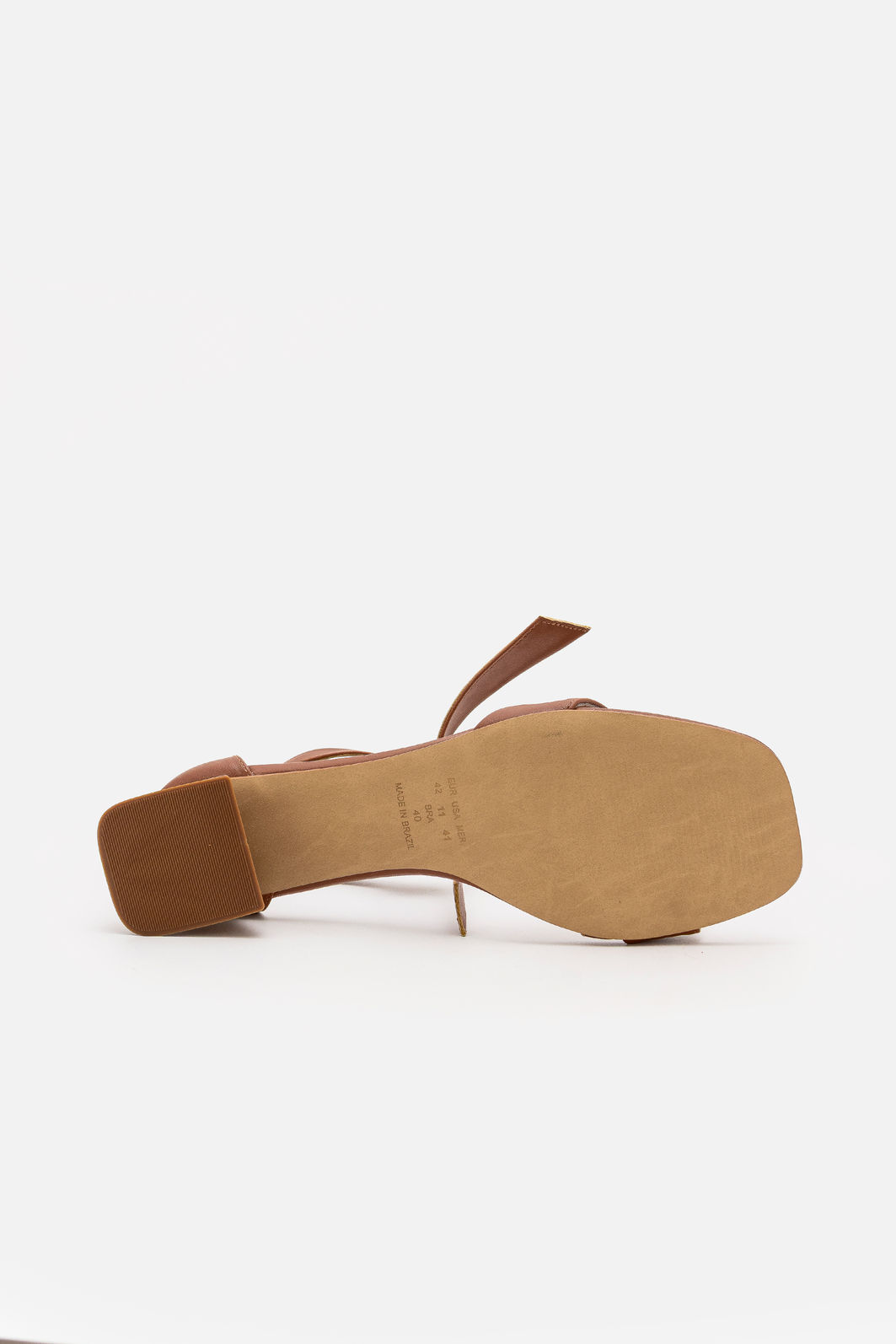 Sandália com Laço e Salto Baixo Caramelo Sandália com Laço e Salto Baixo Caramelo