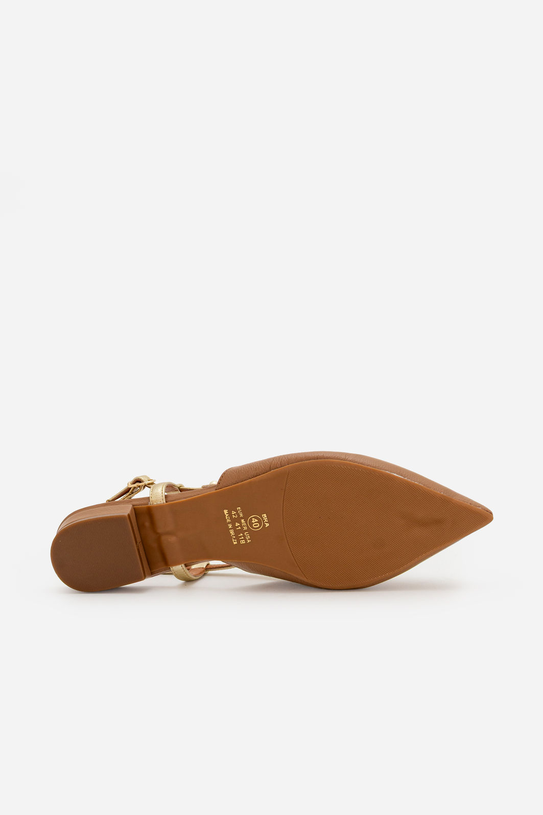 Slingback Elegante em Couro Caramelo Slingback Elegante em Couro Caramelo