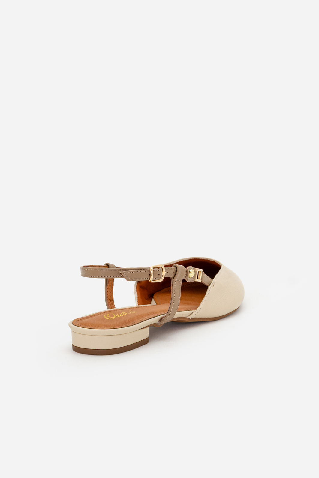 Slingback Elegante em Couro Off White Slingback Elegante em Couro Off White