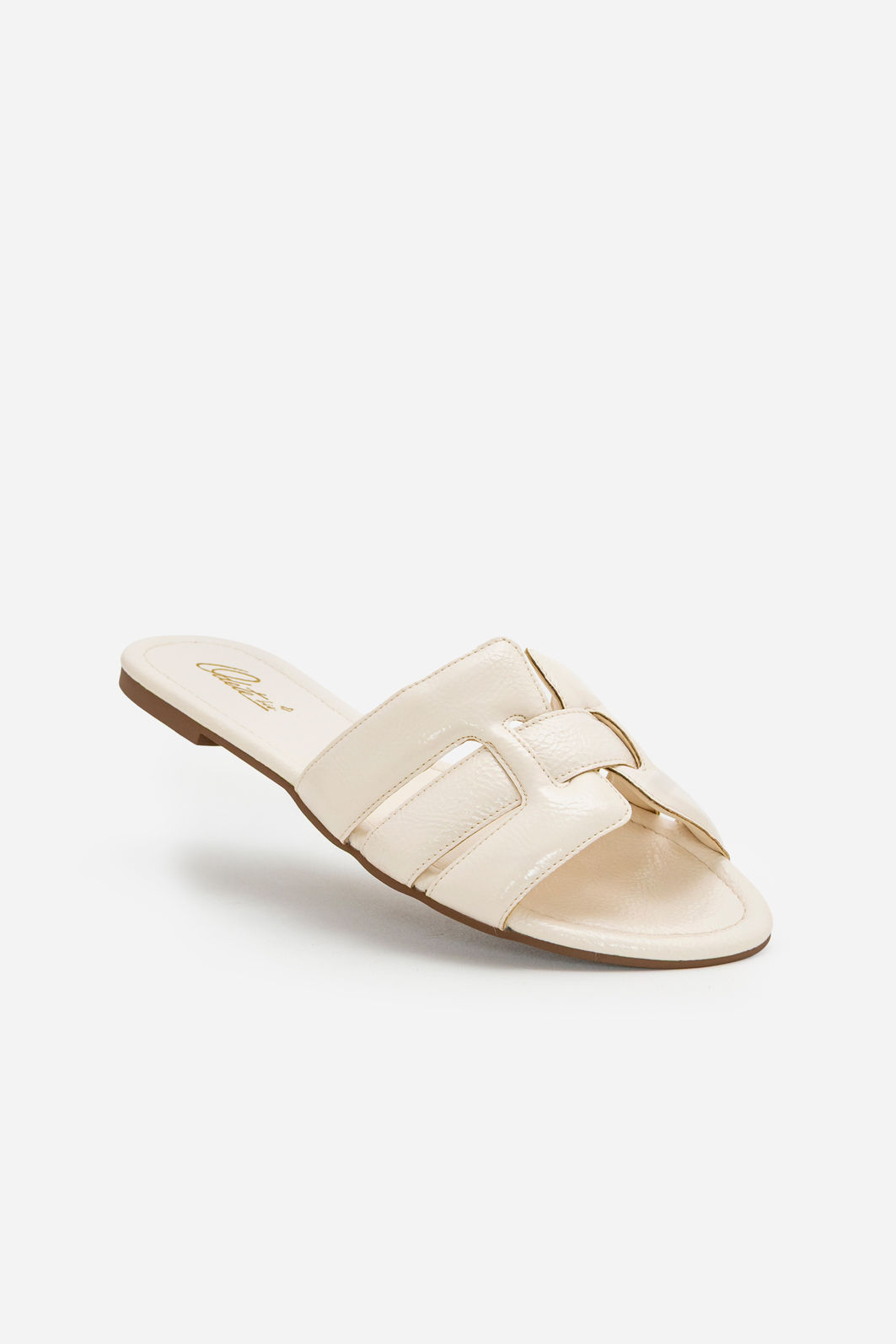 Rasteira Tiras Fofas Moderna Off White Rasteira Tiras Fofas Moderna Off White