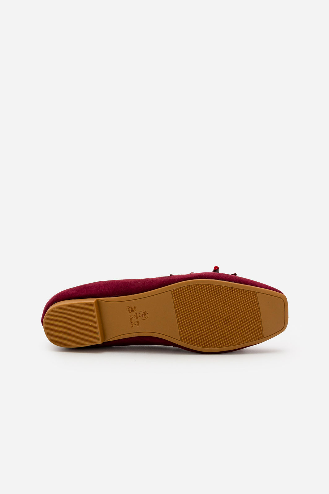 Mocassim em Camurça com Franja Bordo