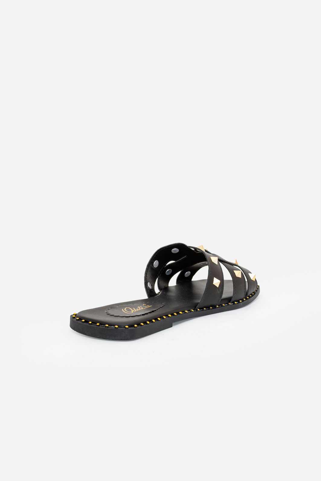 Rasteira H com Spikes Preta Rasteira H com Spikes Preta