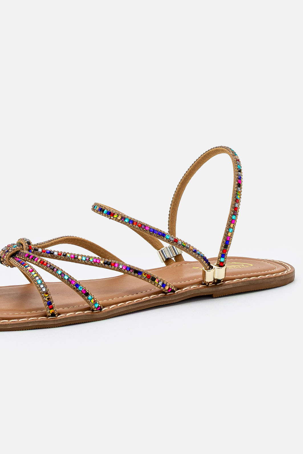 Rasteira com Brilhos Delicada 2 em 1 Tostado Rasteira com Brilhos Delicada 2 em 1 Tostado