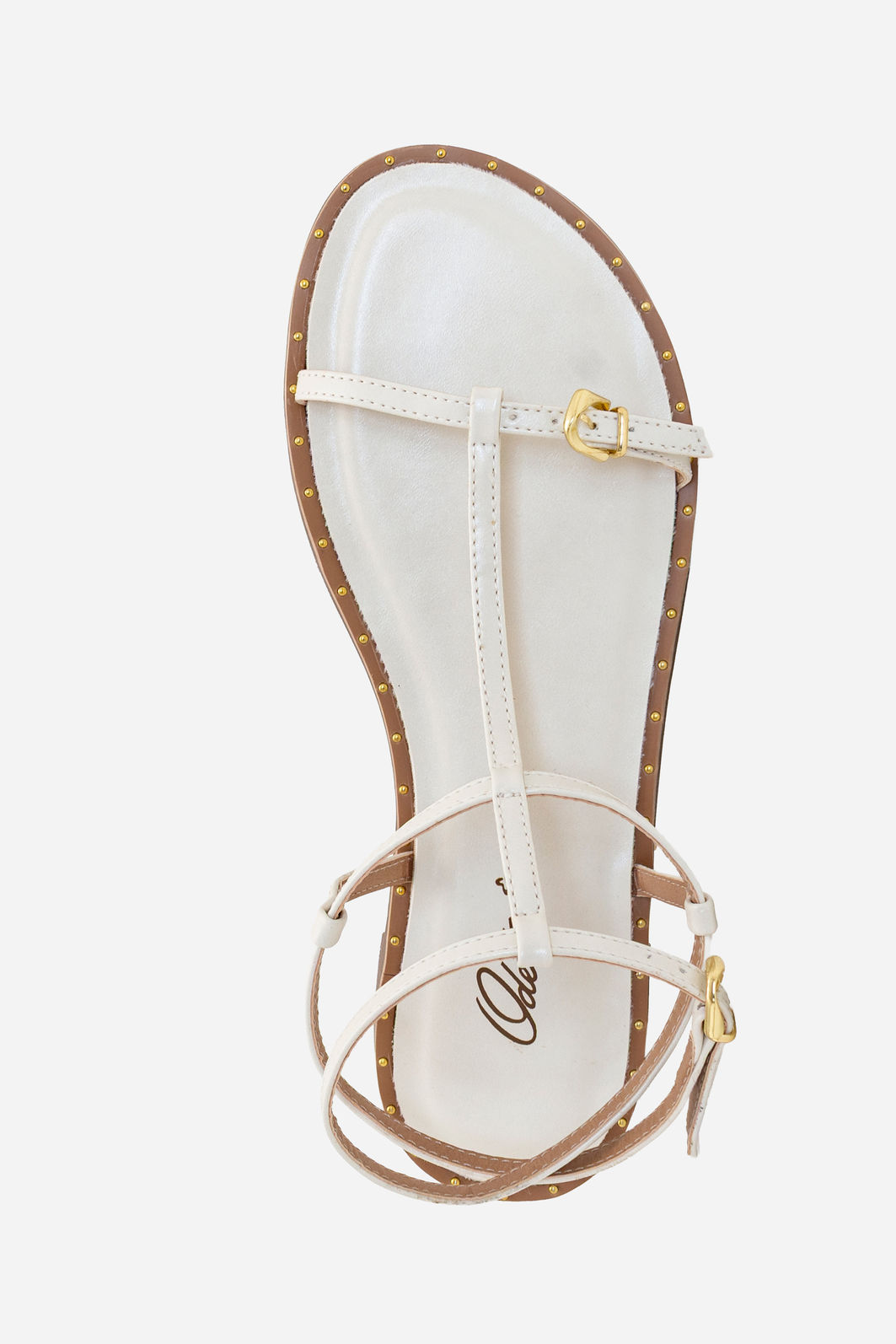 Rasteira com Tiras e Fivelas Off White Rasteira com Tiras e Fivelas Off White